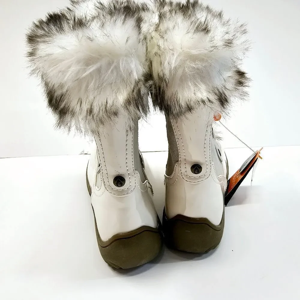 NWT Sporto Minor Waterproof Suede Mid-Calf Boot with Faux Fur Trim Size 6